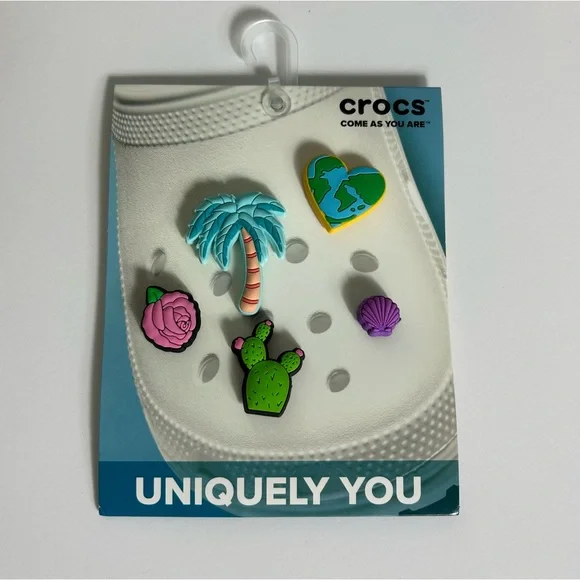 NWT Crocs Tropical Luv Jibitz 5 Pack - Picture 2 of 4